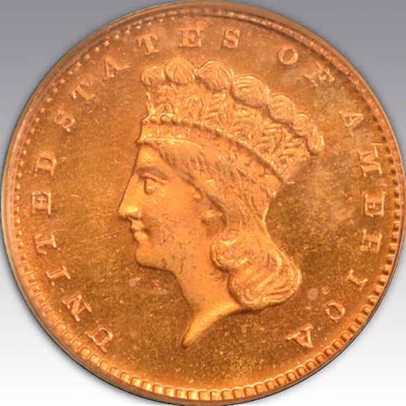 1873 G$1 Closed 3 PR 65