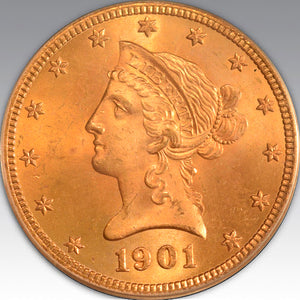 1901 $10 MS 65