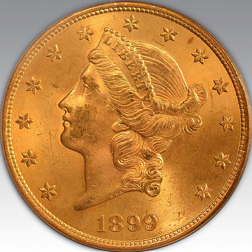 1899-S $20 MS 64