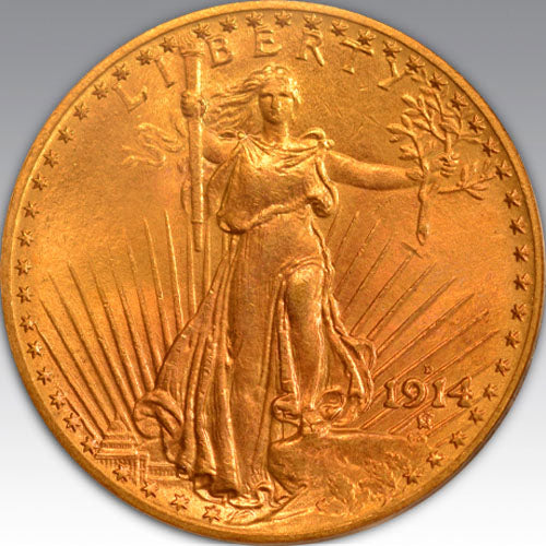 1914-D $20 MS 65