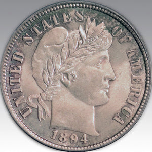 1894-O Barber Dime CMQ MS 66