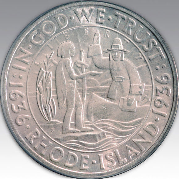 1936-S 50C Rhode Island MS 65