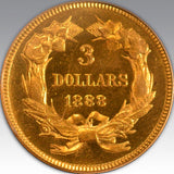 1888 $3, CA PR 65 CA