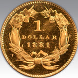 1881 G$1, DC PR 66 DC