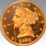 1901 $5, DC PR 66 DC