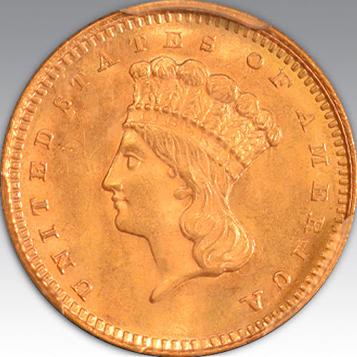 1861 G$1 MS 65