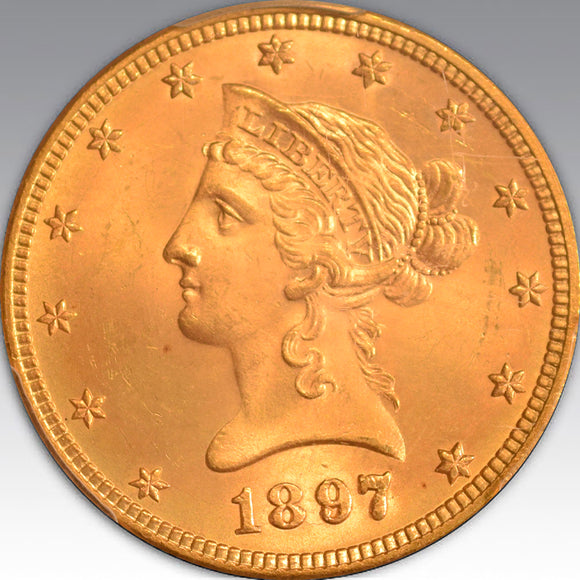 1897 $10 MS 65