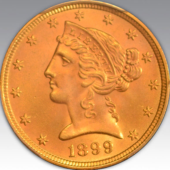 1899 $5 MS 66