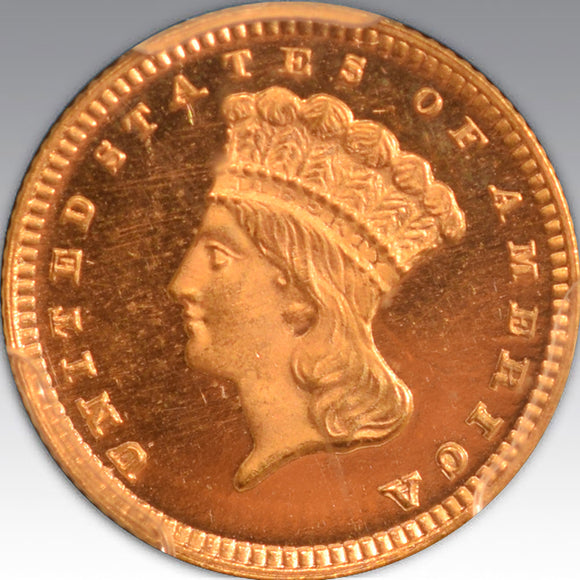 1878 G$1, DC PR 65 DC