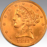 1883 $5 MS 65