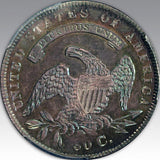 1836 50C Lettered Edge PR 65