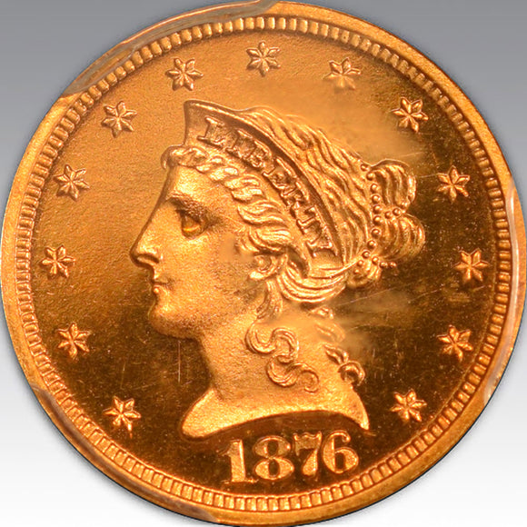 1876 $2.50, DC PR 66 DC