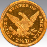 1888 $2.50, CA PR 65 CA