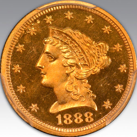 1888 $2.50, CA PR 65 CA