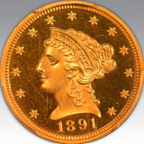 1891 $2.50, DC PR 66 DC