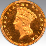 1874 G$1, DC PR 65+ DC