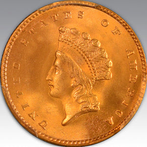 1855 G$1 MS 65+