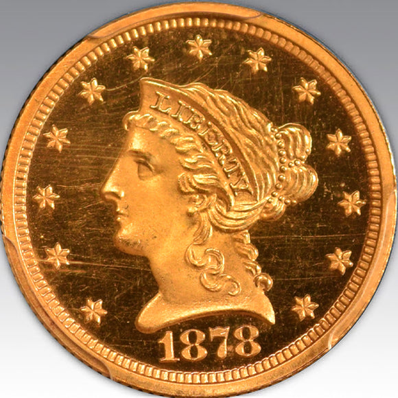 1878 $2.50, DC PR 65 DC