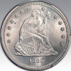 1862 25C MS 67