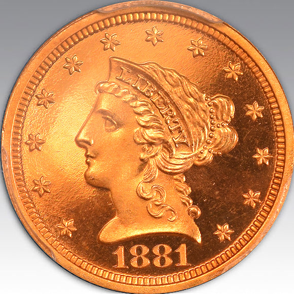 1881 $2.50, DC PR 67 DC