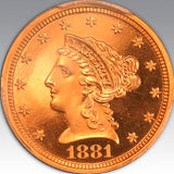 1881 $2.50, DC PR 67 DC