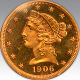 1906 $5, CA PR 67 CA