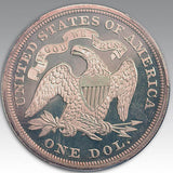 1866 $1 Motto, DC PR 65 DC