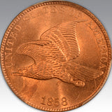1858 1C Low Leaves, FS-901 MS 66