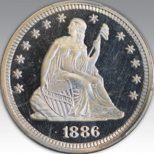 1886 25C, DC PR 67 DC