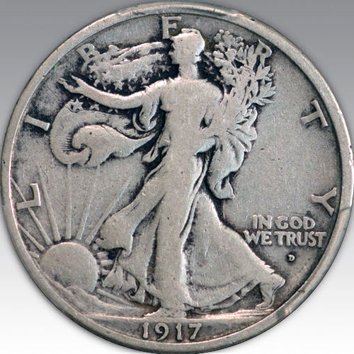 1917-D 50C Obverse MS 10